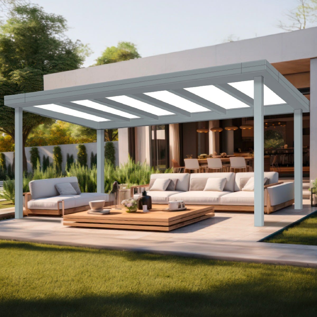 Pergola aluminium toit thermique - KOMODO autoportée