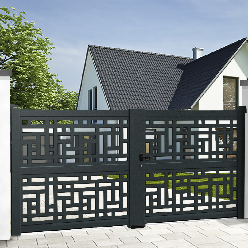 Portail battant aluminium Premium - Ajouré - DJERBA