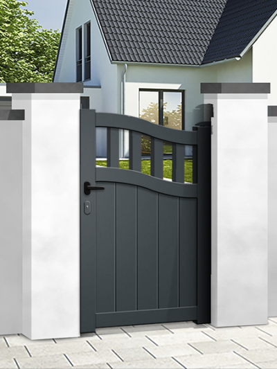 Portillon aluminium Premium - Semi-ajouré - FLORES