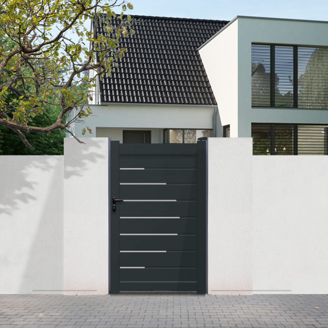 Portillon aluminium Premium - Plein - CHINON