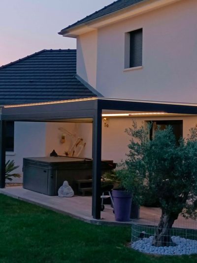 Pergola Aluminium Bioclimatique - PAROS Adossée